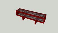 Rack Aparador Vermelho Cruzada