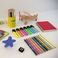 Children School Art Supplies 3D Model