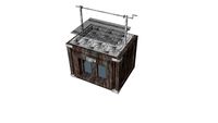 asador con ataud