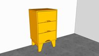 ESTANTE 3 GAVETAS E MESA DE CANTO MDF 15MM
