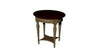 17 - MESA LATERAL OVAL DERBY CAPUCCINO (7766) - Center Festas