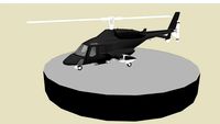 Airwolf on landing pad