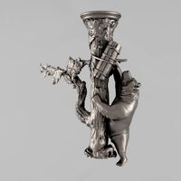 The bear and the barrel of honey 3D Model