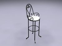 Bar Stool Moroccan Style 3D Model