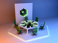 Sci-fi Infinity Mirror Office
