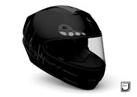 Black Racing Helmet 3D Model
