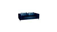83570 Sofa Black Gianna Velvet Bluegreen 3-seater