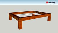 Simple bed frame as base for separate matress frame