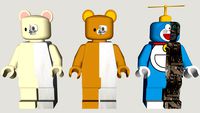 哆啦A夢磚塊人 DORAEMON 拉拉熊磚塊人 リラックマ Rilakkuma