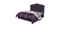 Purple Tuffted Bed