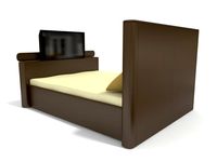 Reflex bed with TV 3D Model