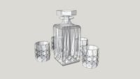 графин для виски, графин, стаканы, рюмки,decanter for whiskey, decanter, glasses, stemware