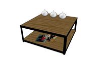 VAN Two Salontafel Lichte eik 90x90x37