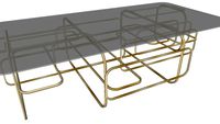 82370 Coffee Table Meander Gold 140x80cm