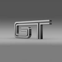 Ford Mustang GT Logo 3D Model