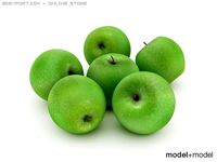 Download free Green apples 3D Model