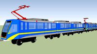 MRT 3 Dalian China Train CNR 3 Car Train