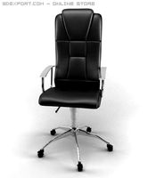 Leather office chair 3D Model