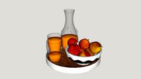 Utensílios de cozinha - Frutas e jarra de suco
