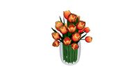 VASO ARRANJO TULIPAS LARANJAS
