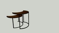 Half moon sidetable