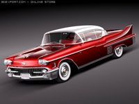 Cadillac Deville Coupe 1958 3D Model
