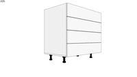 EN : Kitchen Cabinet 4 drawers 900 mm; RO : Corp Bucatarie 4 Sertare 900 mm