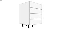 EN : Kitchen Cabinet 4 drawers 650 mm; RO : Corp Bucatarie 4 Sertare 650 mm
