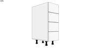 EN : Kitchen Cabinet 4 drawers 400 mm; RO : Corp Bucatarie 4 Sertare 400 mm