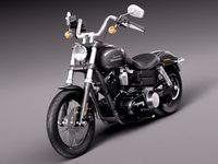 Harley Davidson Sportster Dyna Street Bob 2015 3D Model