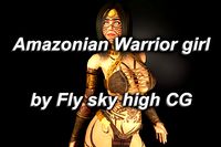 3D Character Amazonian warrior girl