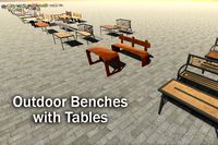Outdoor Benches with Tables