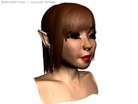 Elf woman head 3D Model