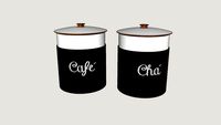 Utensílios de cozinha - Pote de mantimentos metálico