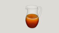 Utensílios de cozinha - Jarra de vidro com suco de laranja