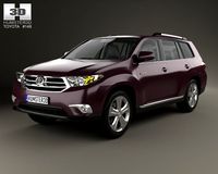 Toyota Highlander with HQ interior 2011 3D Model