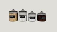 Utensílios de cozinha - Potes de mantimentos de vidro