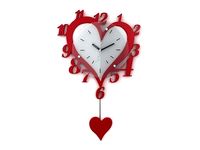 Pendulum Heart Shaped Wall Clock 3D Model