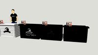 Fullmoon counter bar บาร์พับ 120x70x80