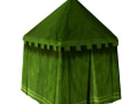 Medieval tent green round 3D Model