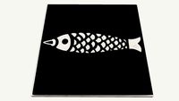 CALU MAR PEIXE PRETO 20X20CM