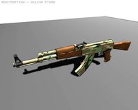 AK 47 low poly 3D model 3D Model