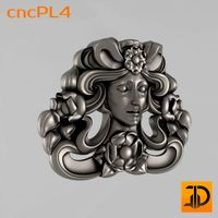 Carved face 2 3D Model