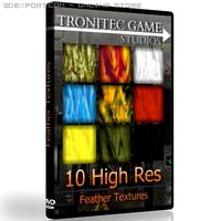 10 High Res Feather Textures 3D Model