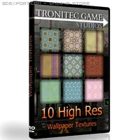 10 High Res Wallpaper Textures 3D Model