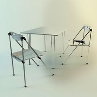 Chair and table 3D Model