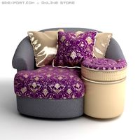 Italian Desiner Armchair 3D Model