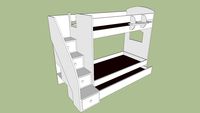 Bunk bed with extra storage + Trundle bed