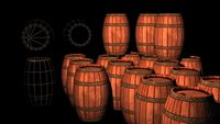 Wooden barrel 3D Model