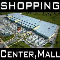 Mall M1 Full Textured Scene Render Ready 3D Model